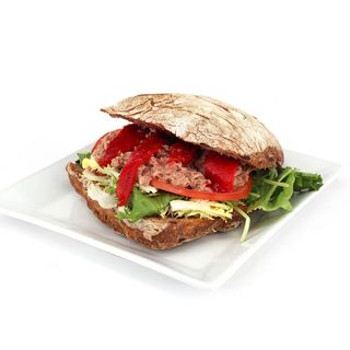 Ciabattina kalamata de atún con lechuga, tomate y pimiento 380g