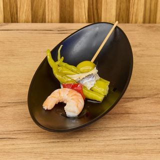 Gilda langostino con boqueron (premium)