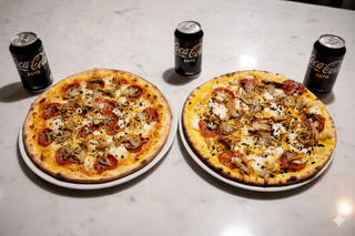 Menu due pizze gluten free e bibite