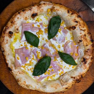 Prosciutto cotto, panna e mais