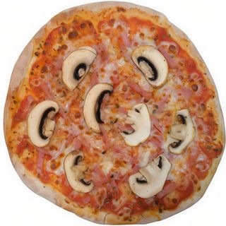 Pizza Pequeña De Jamón York Y Champiñon (24 Cm.)