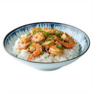 ARROZ JAZMIN CON POLLO Y GAMBA AL WOK