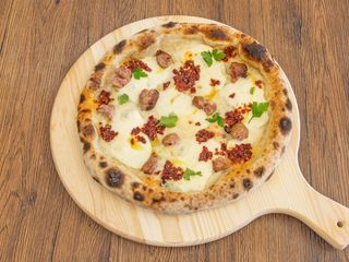 Nduja, gorgonzola e salsiccia