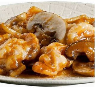 Langostinos Con Bambú Y Setas