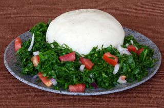 Ugali Served with Mboga or Mala or Maziwa fresh