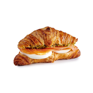 Mini Croissant de Salmón, Guacamole y Huevo Duro