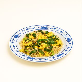 Rižini rezanci s povrćem i jajima