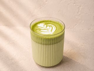 Banana Genmaicha Latte