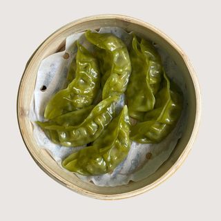 Dumplings vegano (masa espinaca) 