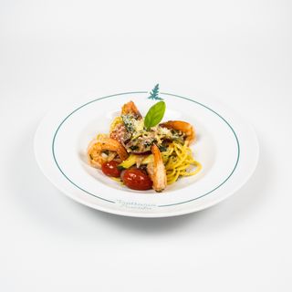 Spaghetti al gamberi e zucchina (p)