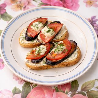 Тосты с баклажанами 2 шт.
