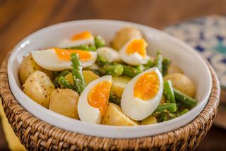 Legumes e Ovo Cozidos