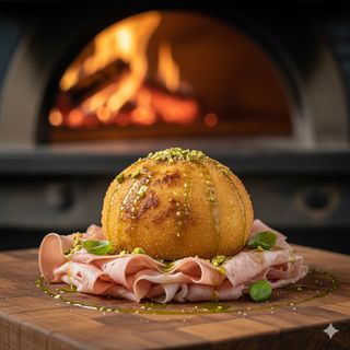 Provola di bufala 50 g con mortadella di Bologna igp scottata