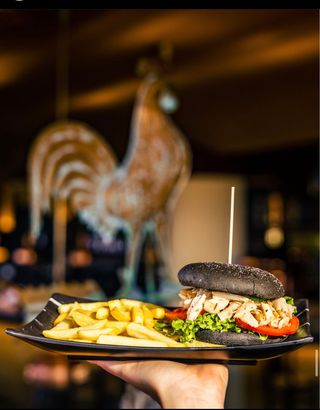 Pulled chicken burger