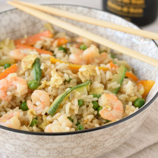 12b Riso con verdure e gamberetti