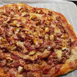 Pizza De Barbacoa Y Jamón De Pavo (28 Cm.)