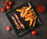 Խոզի  բարբիքյու և գյուղական կարտոֆիլ