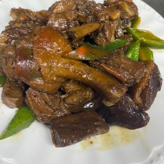 Pato al cerveza con arroz blanco 