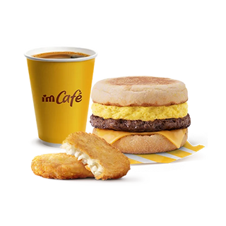 Combo Биф Маффин с Омлетом\ Хашбраун\ Напиток