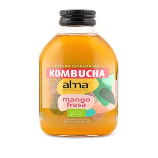 Kombucha  De Mango Y Fresa 250 Ml.