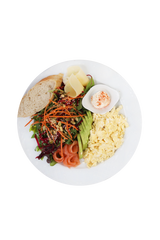 Ouă Scrob cu somon și avocado