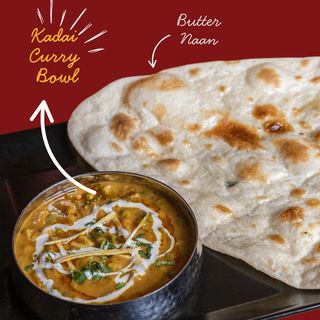 Kadai Curry & Naan Bowl