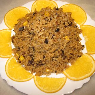 121-Arroz Frito Maíz Con Setas