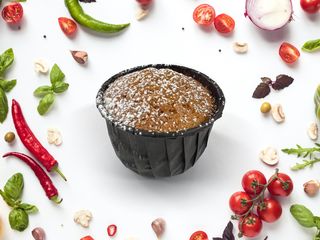 Маффин морковный с клюквой