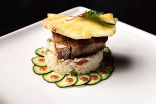 Teriyaki pineapple tuna steak