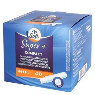 Compact Super + ტამპონები Carrefour‑ის აპლიკატორით, 20 ერთეული.