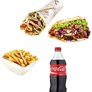 Ofertas 1 Doner kebab + 1Durum kebab +1 patatas+1.5L