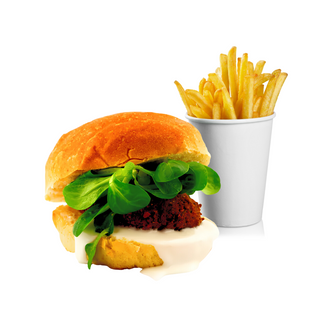 Cicerone Burger - erbe saltate, polpettine, hummus e balsamico!