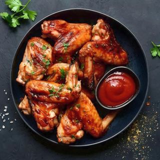 Alitas De Pollo Con Salsa Barbacoa (6 Uds.)