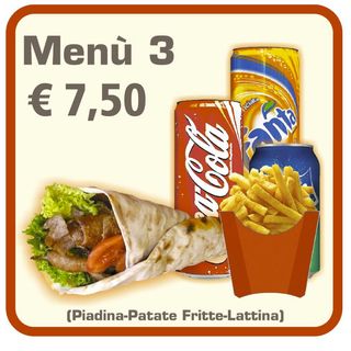 Menù piadina Kebab Bevanda