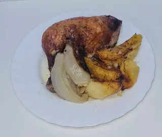 Asado de Pollo con Patatas Gajo