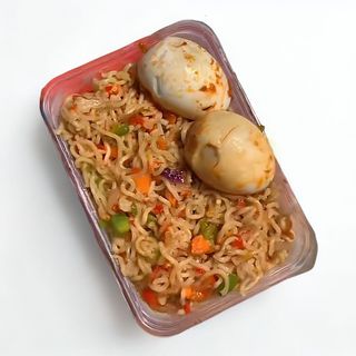 Garnished Noodles and Egg
