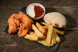 Meniu strips dulci + cartofi prajiti