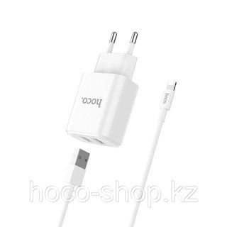Зарядное устройство C62A HOCO с кабелем Lightning