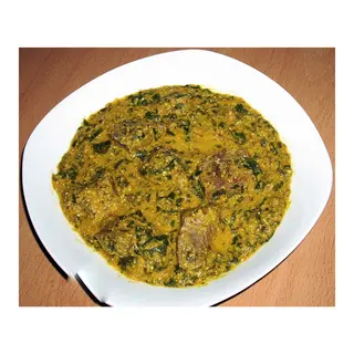 1 plate of Egusi Soup with Ogbono With Swallow and Protein