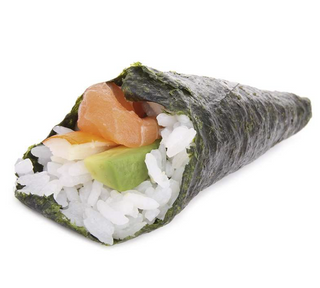 Temaki de algas y aguacate (1u)