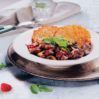 Rozgrzewająca wątróbka na plackach ziemniaczanych