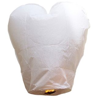Lampion Zburător Inimă Albă