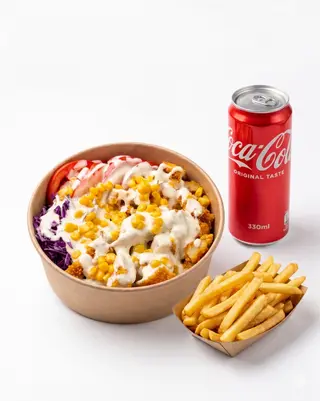 Combo pileća salata + Coca Cola + Pomfrit