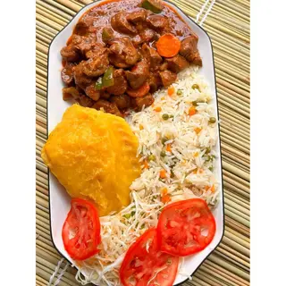 Matooke Rice and Liver
