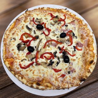 Pizza Prosciuto e Funghi medie