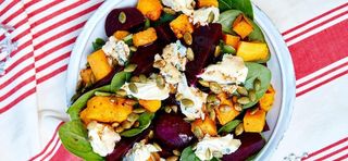 Салат с тыквой со свеклой и сыром