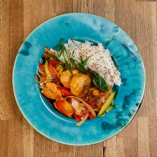 Krewetki słodko-ostre