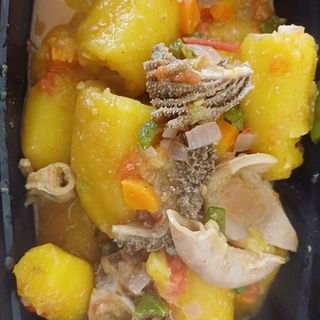 Matooke with offals katogo