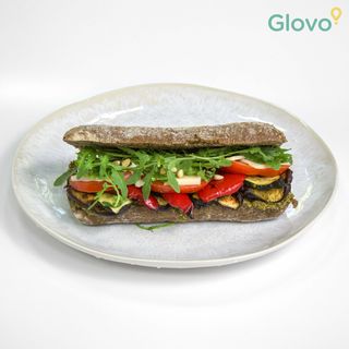 Чабата с печени зеленчуци