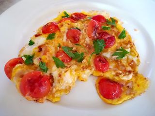 Omelette Oignon Et Tomate